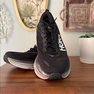 Hoka Men's Black and Gray Athletic Shoes 10.5 Wide